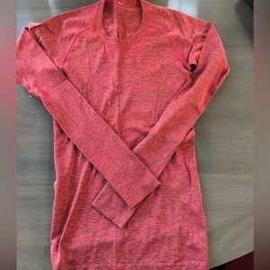 Lululemon Long Sleeved Swiftly - Red and Black